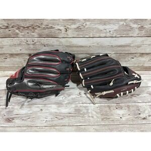 Set of 2 Rawlings Youth 9" Baseball Gloves  PL90MB and PL158BB